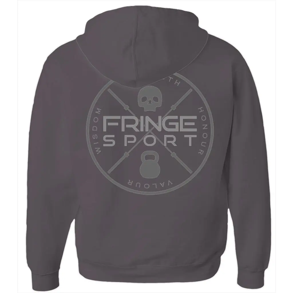 Fringe Crest Zipper Hoodie - Image 2