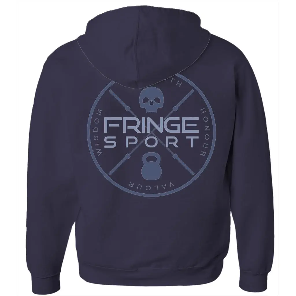 Fringe Crest Zipper Hoodie - Image 3