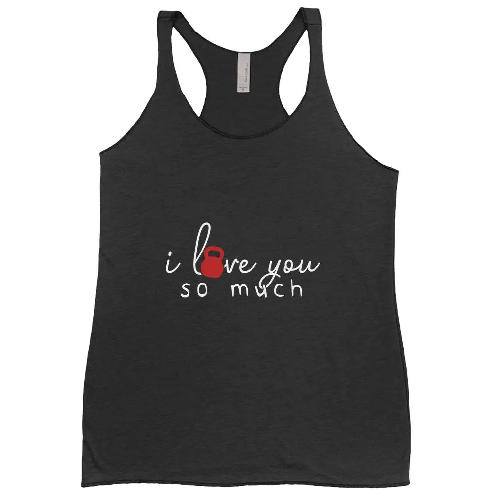 "I Love You So Much" Triblend Racerback Tank Tops - Image 3