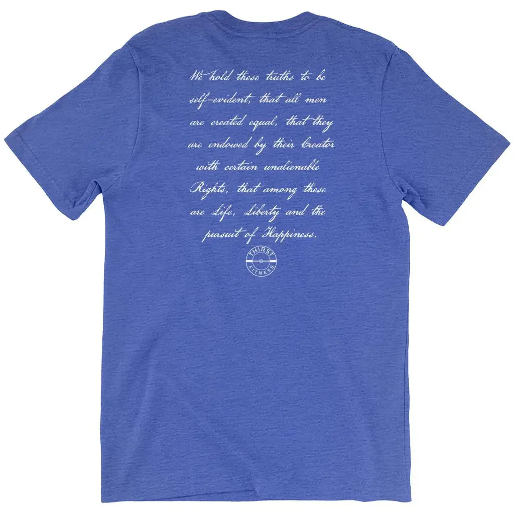 Stars & Bars Blue Unisex T-Shirt - Image 10