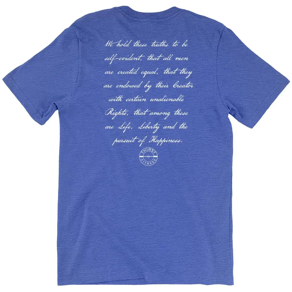 Stars & Bars Blue Unisex T-Shirt - Image 13