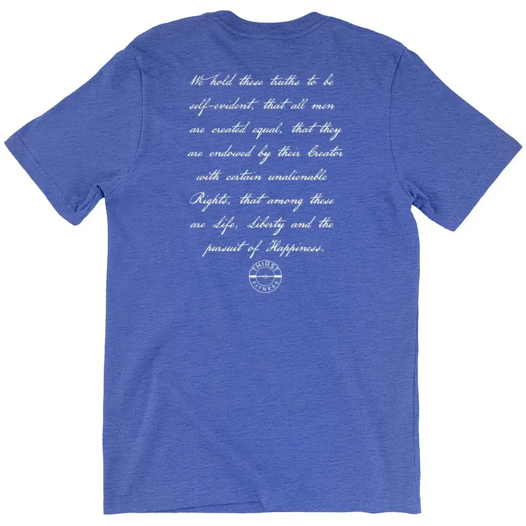 Stars & Bars Blue Unisex T-Shirt - Image 9