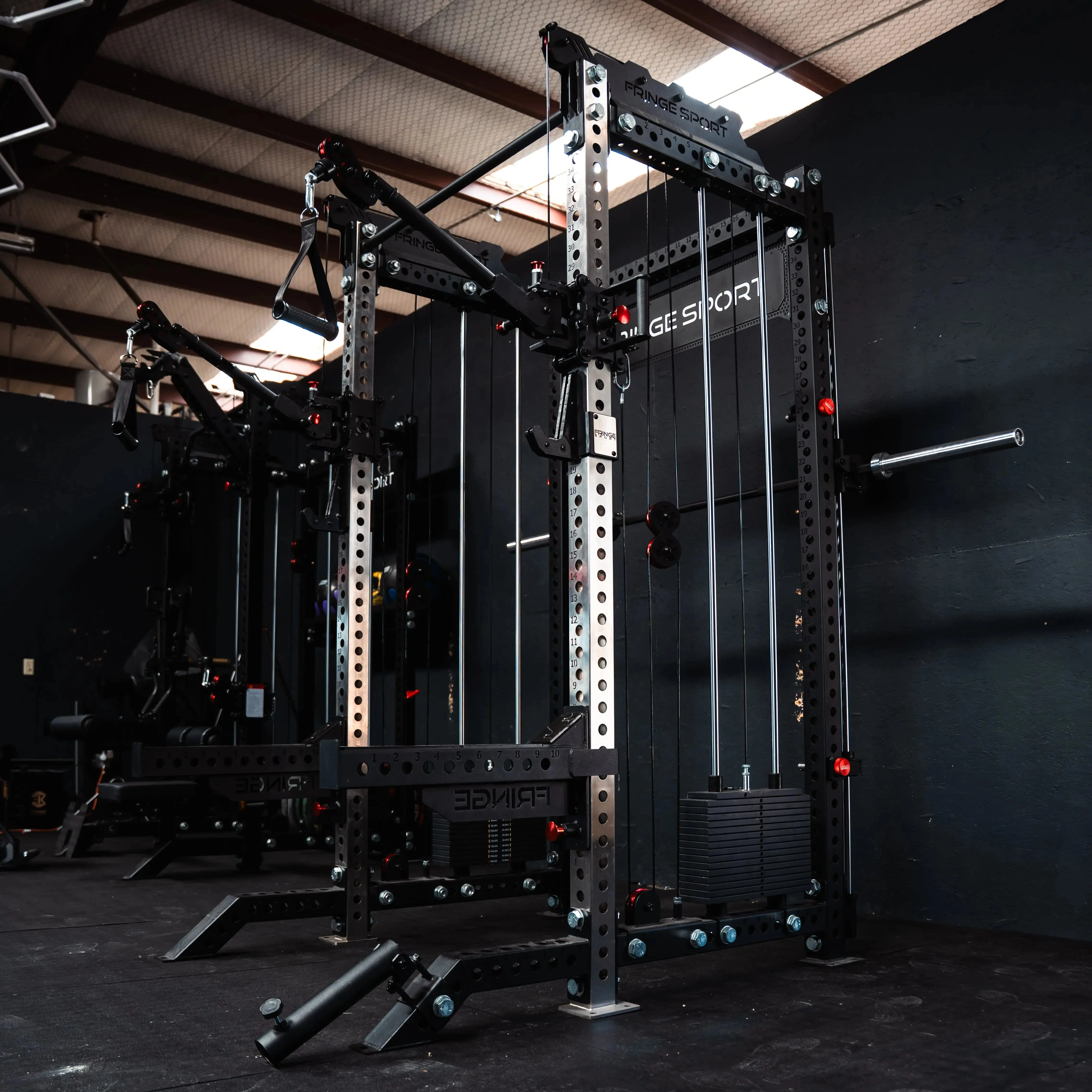 The Dane 2.0 Fully Loaded - Half Rack with Cable Crossover and Smith Machine - Image 12