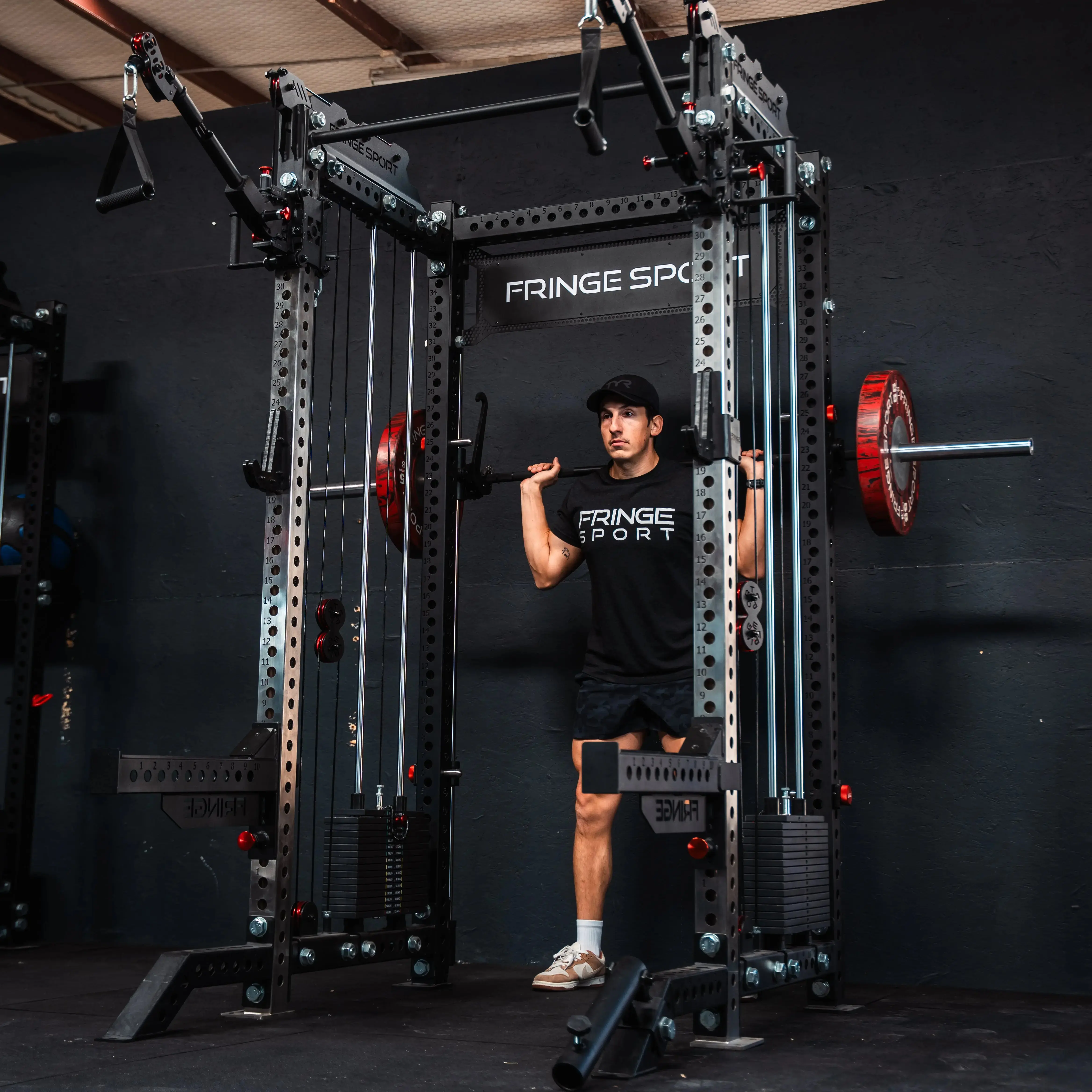 The Dane 2.0 Fully Loaded - Half Rack with Cable Crossover and Smith Machine - Image 15