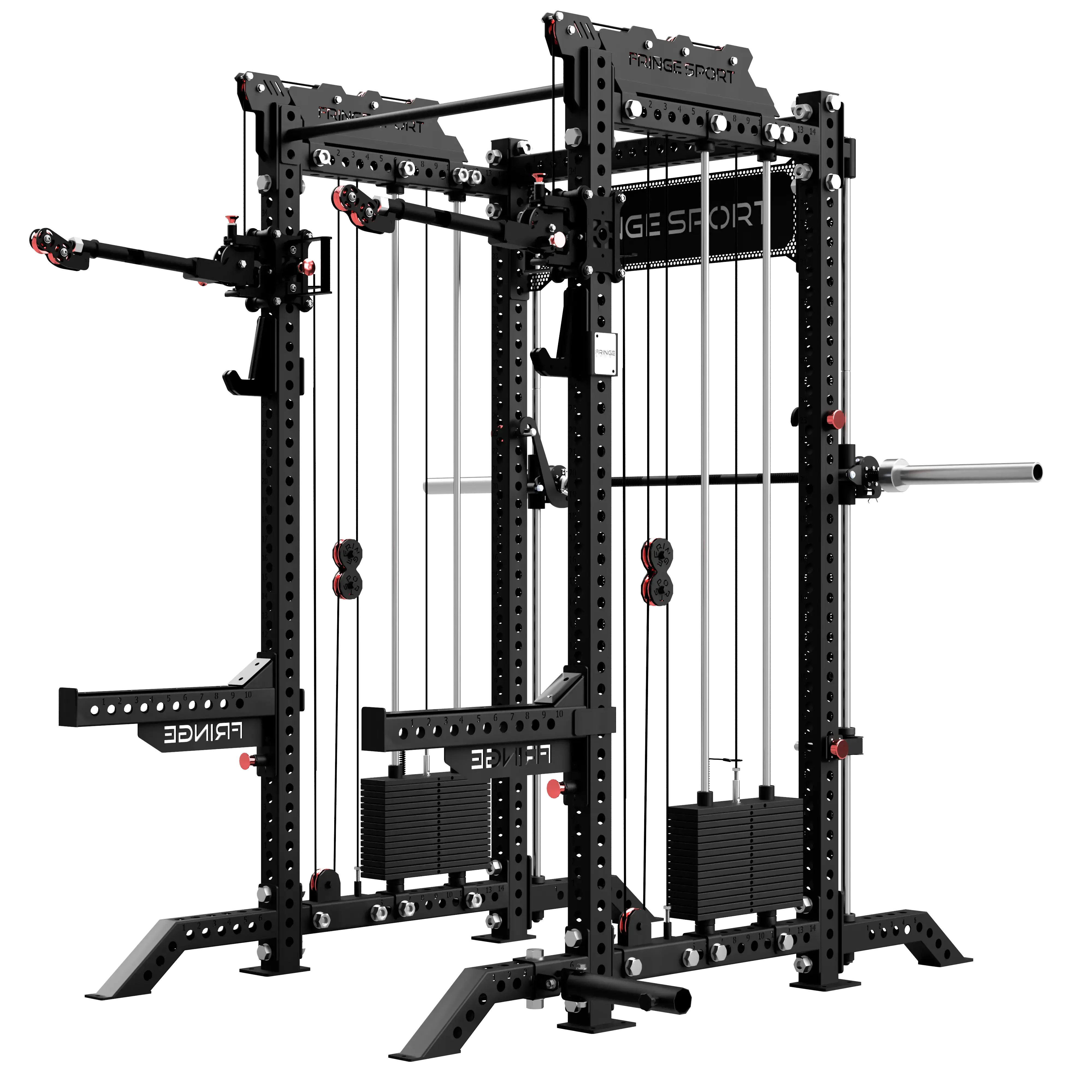 The Dane 2.0 Fully Loaded - Half Rack with Cable Crossover and Smith Machine - Image 3
