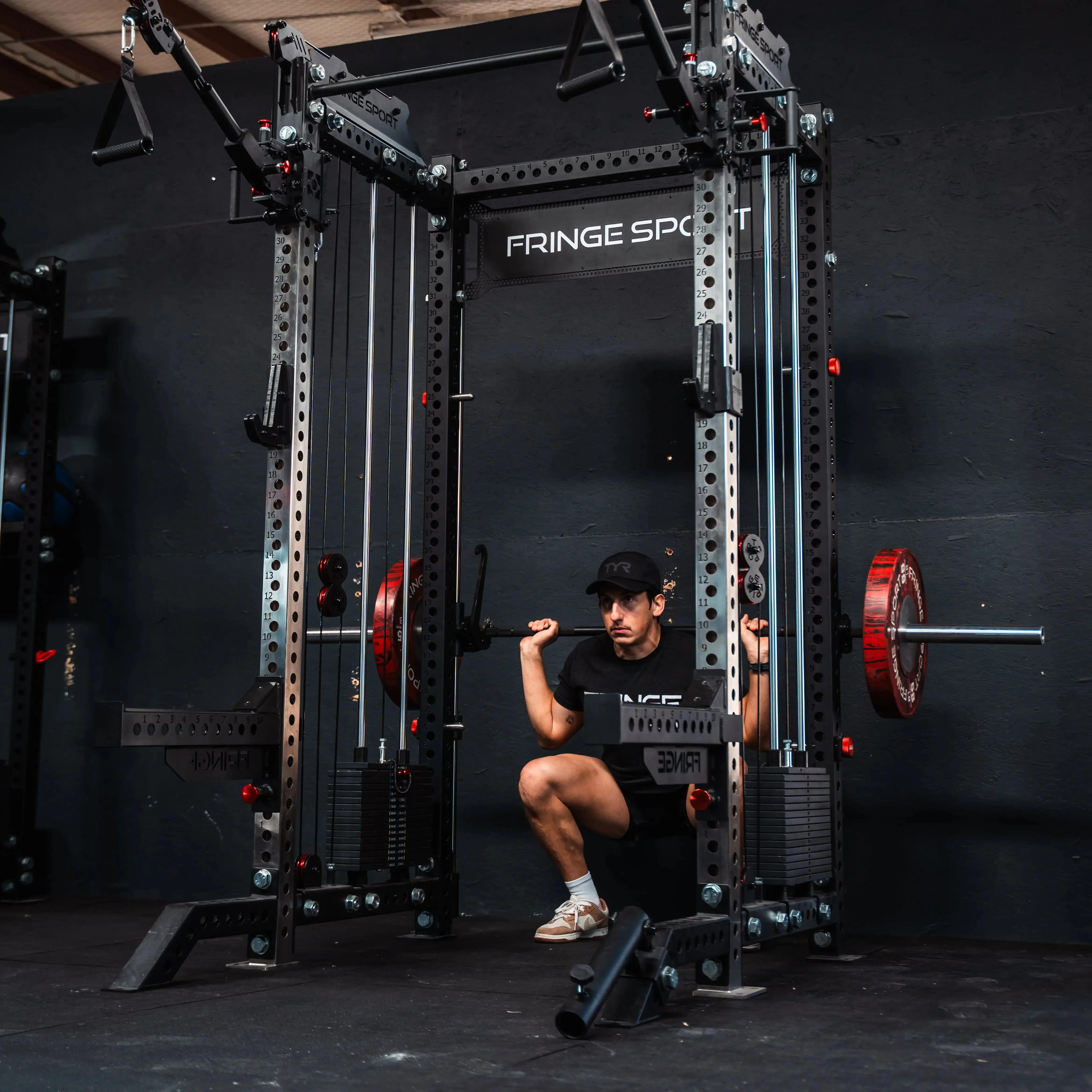 The Dane 2.0 Fully Loaded - Half Rack with Cable Crossover and Smith Machine - Image 4