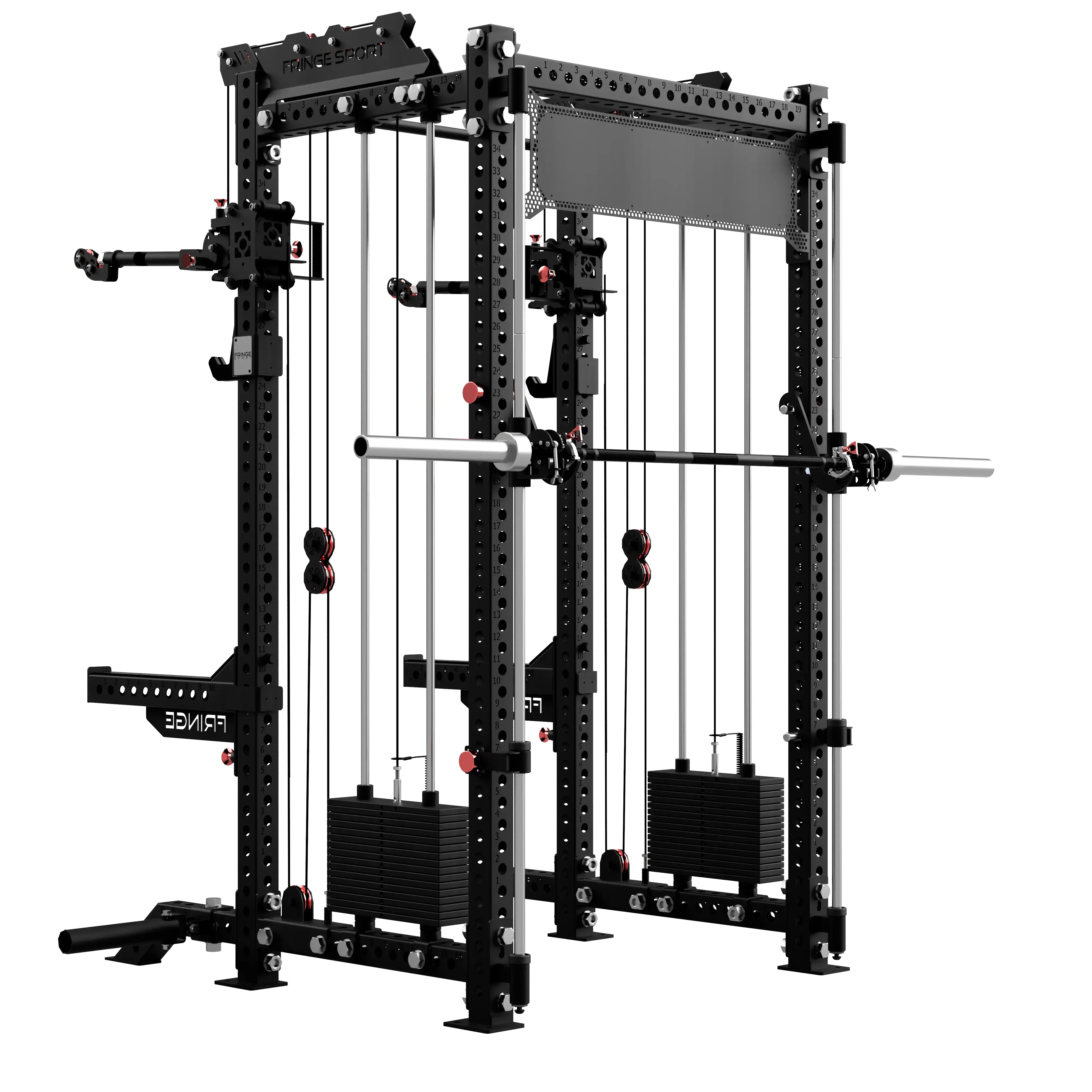 The Dane 2.0 Fully Loaded - Half Rack with Cable Crossover and Smith Machine - Image 5